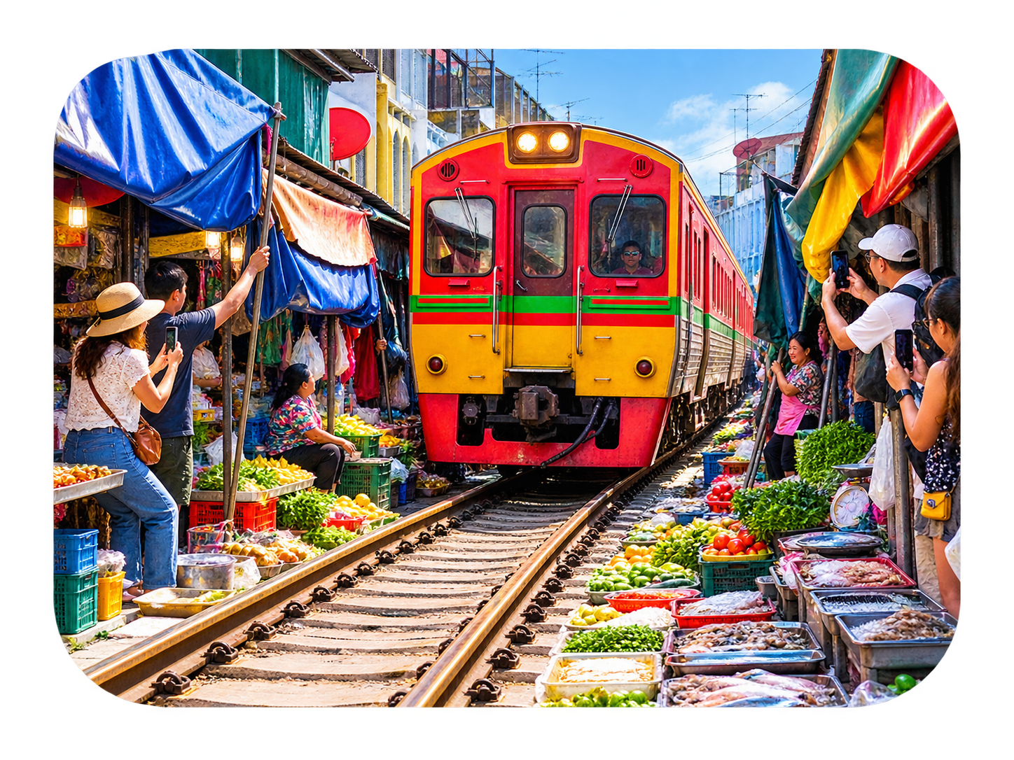 Maeklong Railway Market