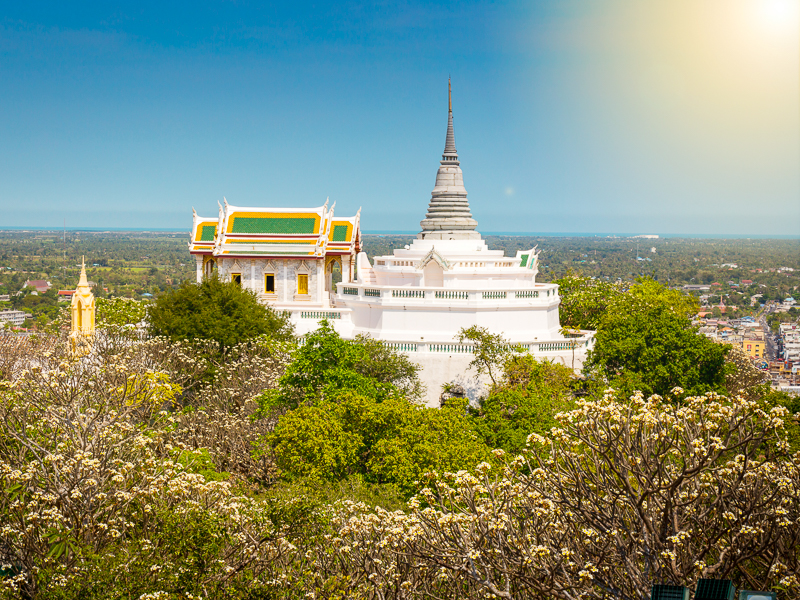 Temple on topof mountain,Architectural details of Phra Nakhon Kh